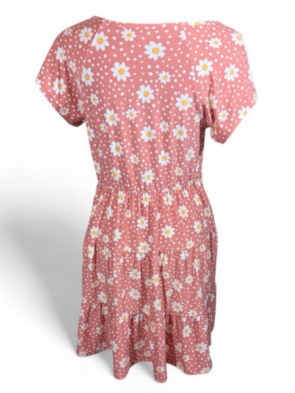 Cottagecore Fairycore Women's large pink dress with tiny daisies no boundaries - Picture 3 of 4